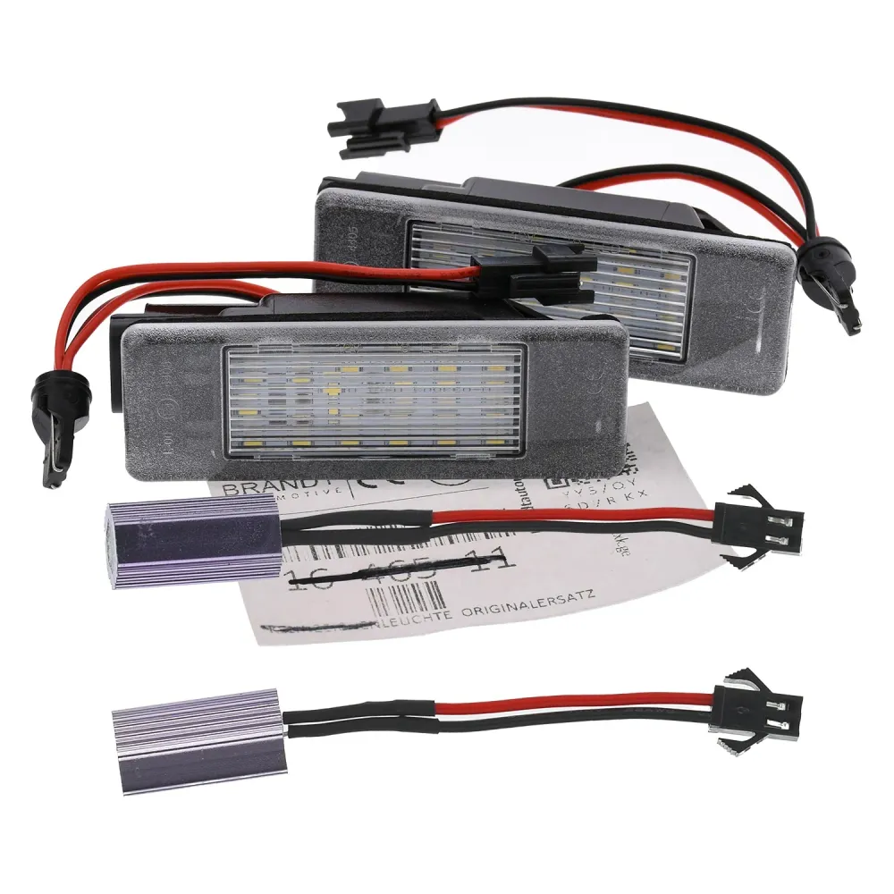 BRANDT Kennzeichenleuchten LED + Widerstand kompatibel mit VW Crafter I 06-16 Toyota ProAce I 13-16 Mercedes Benz Sprinter...