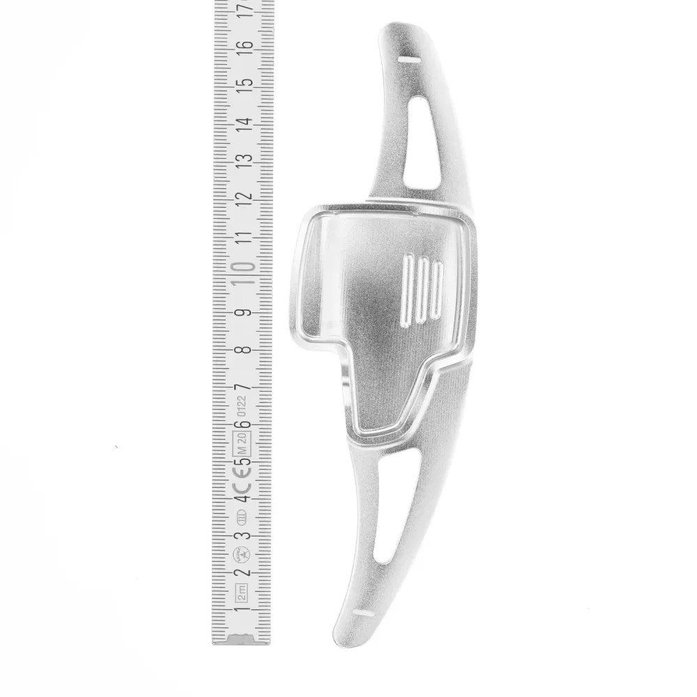 BRANDT Schaltwippen ALU SILBER kompatibel mit FORD FOCUS III IV 15-26 EcoSport 15-22 Schaltpaddel Paddel Aufsatz Drucktast...
