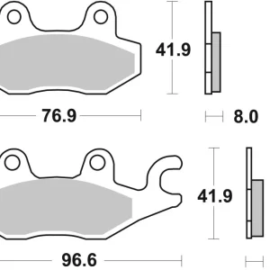Brembo 08-17 Kawasaki EX R Ninja 250cc Sinter Brake Pad - Front
