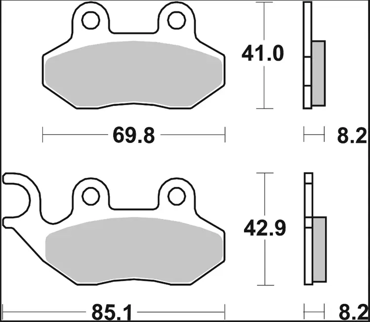 Carbon-Keramik-Bremsbelag für Cagiva, Lambretta, Peugeot, PGO, SYM, Zero BREMBO