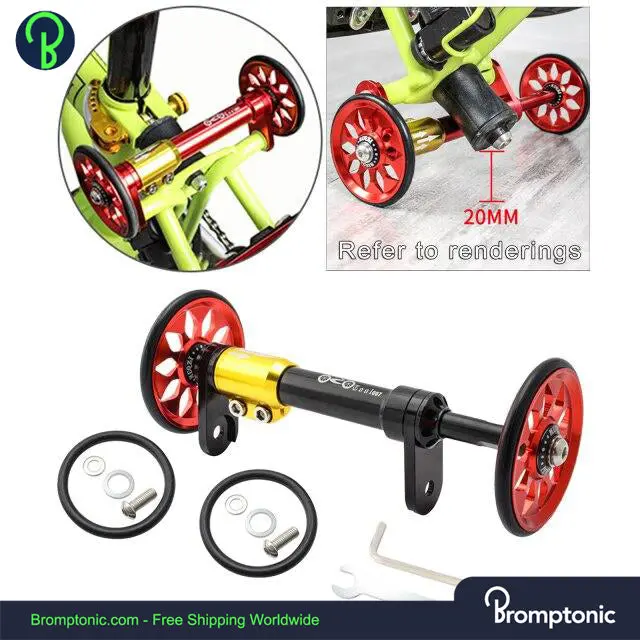 Brompton Easy Wheel Verlängerungsstange - Räder inklusive Black