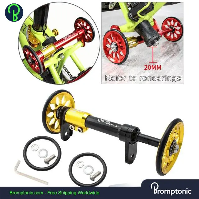 Brompton Easy Wheel Verlängerungsstange - Räder inklusive Black