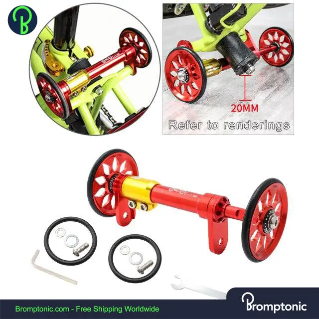 Brompton Easy Wheel Verlängerungsstange - Räder inklusive Black