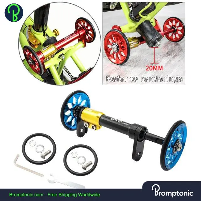 Brompton Easy Wheel Verlängerungsstange - Räder inklusive Black