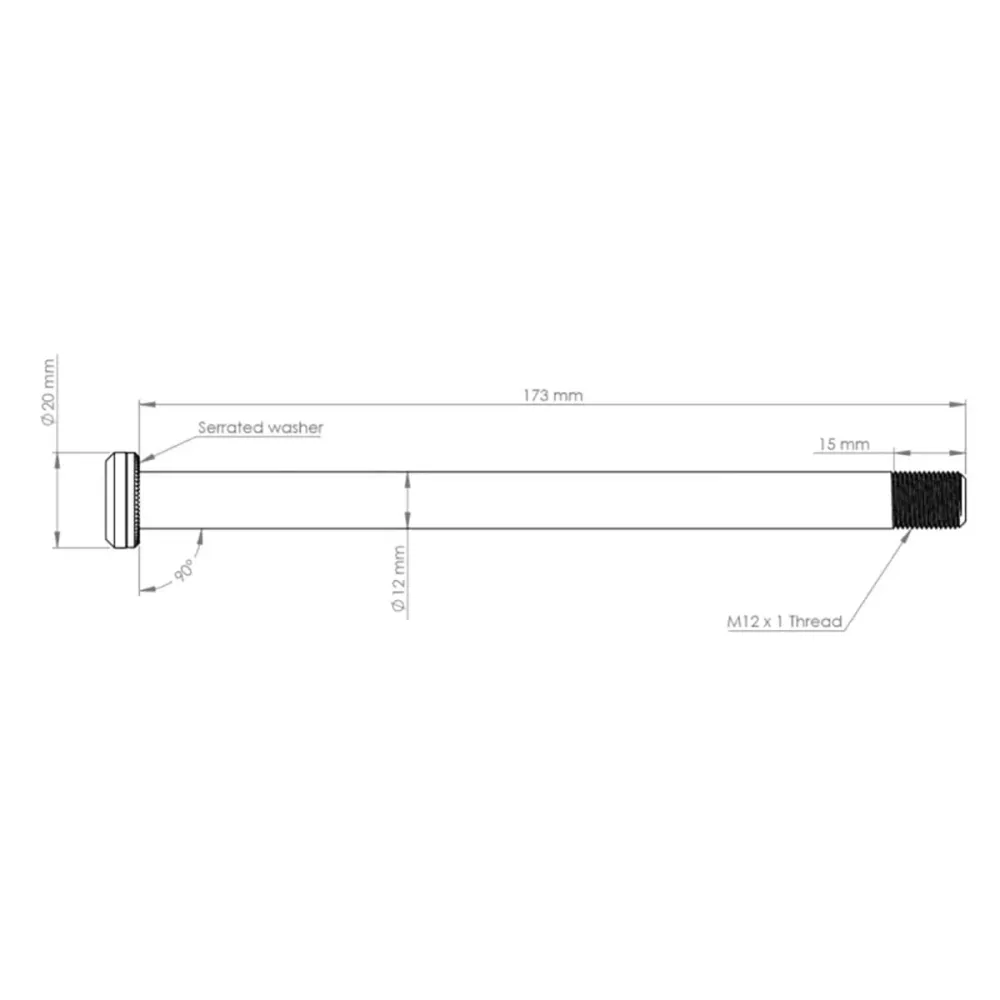 BURGTEC 173.7mm Hinterradachse für Santa Cruz Rahmen Blau