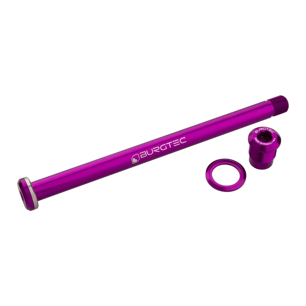 BURGTEC 174mm Hinterradachse für Yeti Rahmen Violett