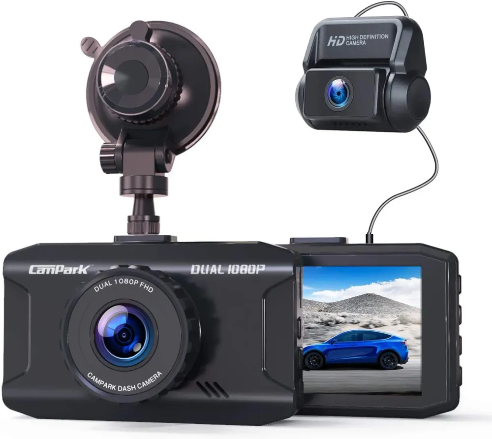 Campark DC20 Dashcam Dual 1080P Autokamera vorne und hinten mit 340° Weitwinkelaufnahme Campark - Focus on Cameras