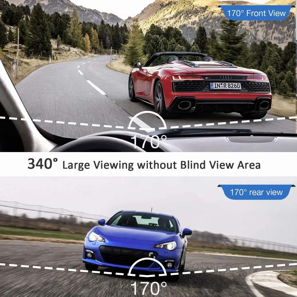 Campark DC20 Dashcam Dual 1080P Autokamera vorne und hinten mit 340° Weitwinkelaufnahme Campark - Focus on Cameras