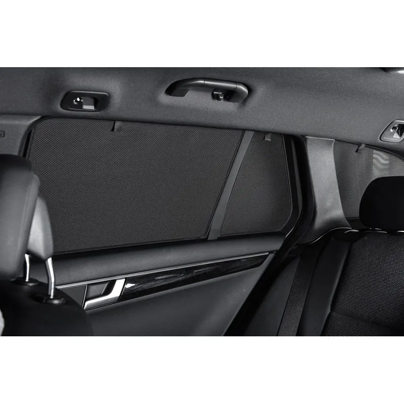 Car Shades, Satz (Hintertüren) kompatibel mit Toyota RAV-4 5 türer 2006-2012 (2-teilig), Textil, Schwarz