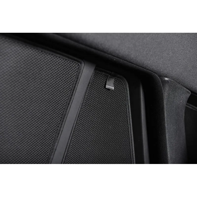 Car Shades, Satz (Hintertüren) kompatibel mit Nissan Navara (Doppelkabine) 2007-2013 (2-teilig), Textil, Schwarz
