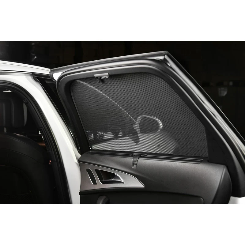 Car Shades, Satz (Hintertüren) passend für Nissan Pulsar 2014-2019 (2-teilig), Textil, Schwarz