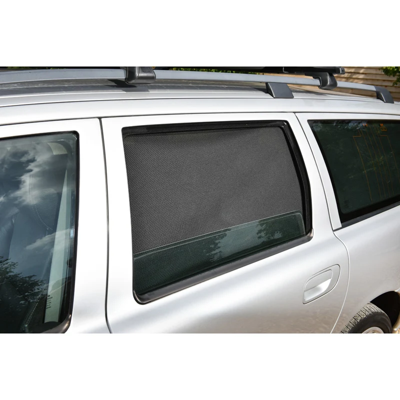 Car Shades, Satz (Hintertüren) passend für Volvo V70 Kombi 2007- / XC70 2007- (2-teilig), Textil, Schwarz