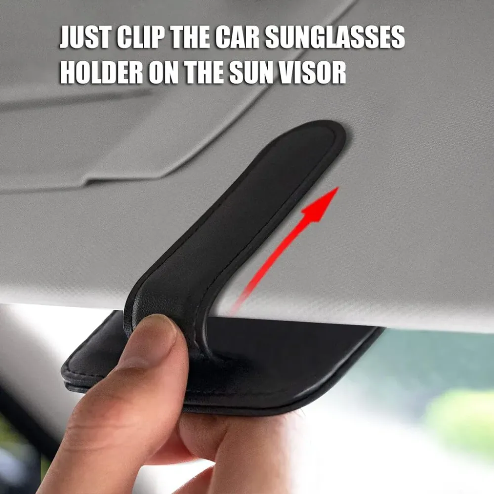 Car Visor Sunglass Holder Black