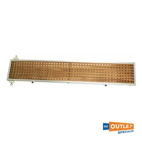 Ceredi Giovanni feste Gangway aus Aluminium mit Teakholzgitter 2M