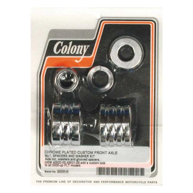 Colony Axle Spacer Kit vorne, gerillt für Harley-Davidson