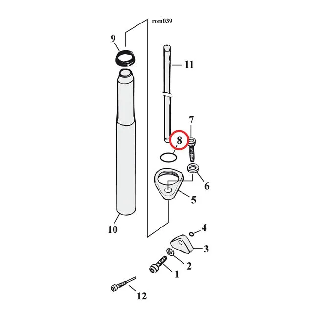 Cometic Oil Seal, Stößelstangenabdeckung unten für Harley-Davidson