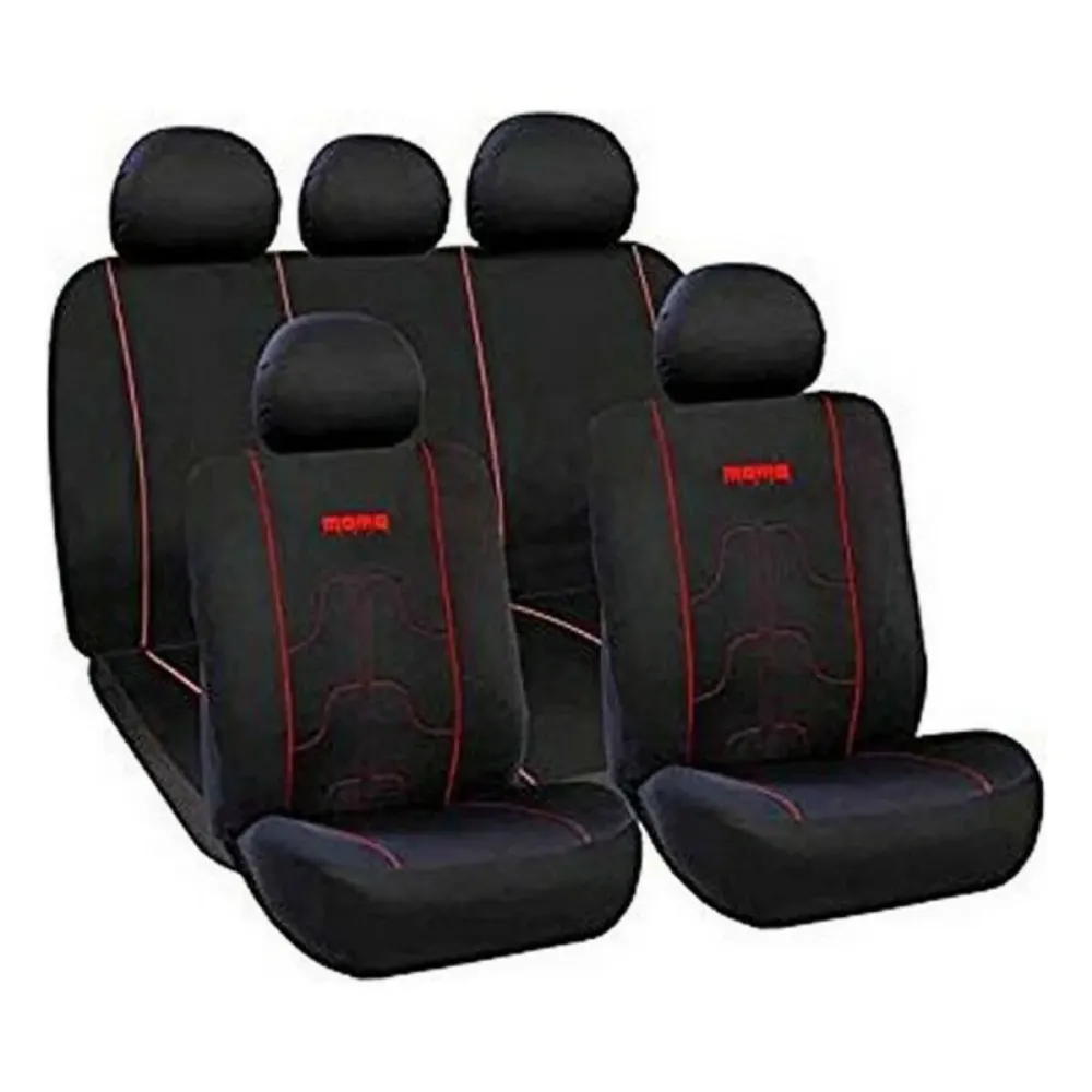 Conjunto de Capas para Assentos MOMO 21 Preto Preto/Vermelho Poliéster