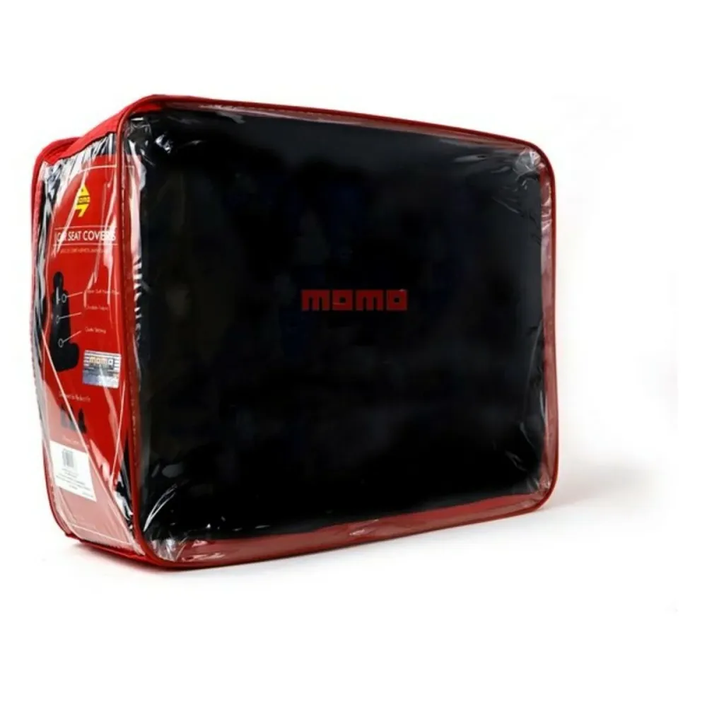Conjunto de Capas para Assentos MOMO 21 Preto Preto/Vermelho Poliéster