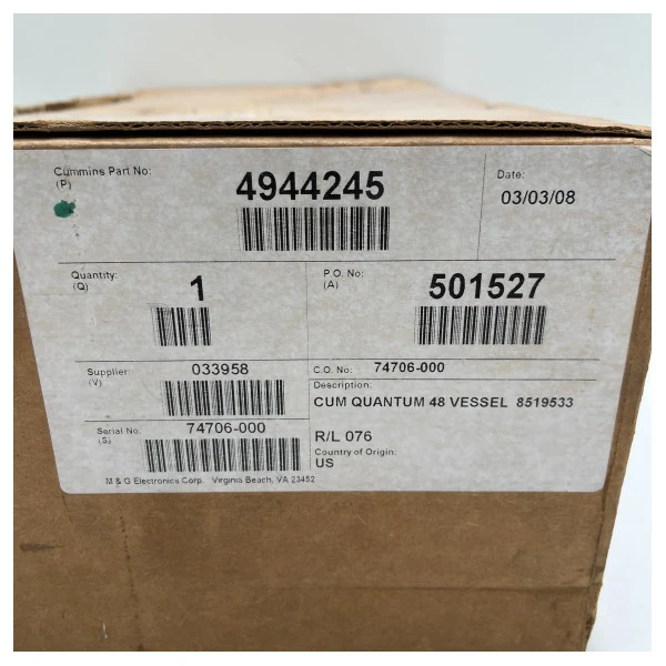 Cummins QSB/C/L/M -Gefäß -Schnittstelle 8519533 - 4944245