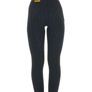 Damen leichte Reitleggings Slim Fit mit Vollbesatz und High Waist Black M