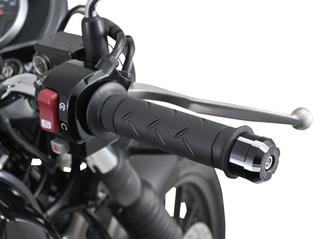 Lenkerendkappe "W" schwarz für Motorrad DAYTONA