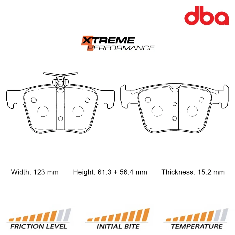 DBA - Paar Bremsscheiben + Bremsbelagsatz für Audi RS Q3 2.5 Turbo 400 Hp (F3) - Rear