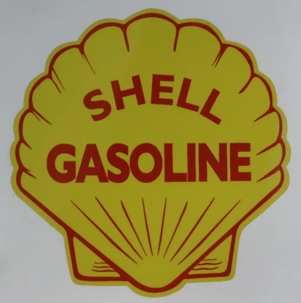 DE7 – Shell Benzin 4" Aufkleber