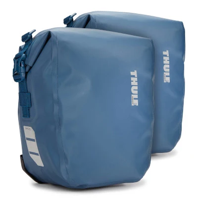 Doppelte schwarze Tasche auf Gepäckträger 25L Shield Pannier Thule