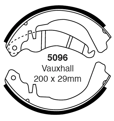 EBC Bremsbacken Hinterachse 5096 für Opel Kadett E 1.6i (55kw/ 75PS) Baujahr: 09/86-08/91 mit HSN TSN: 0039 689 EBC Bremsen24