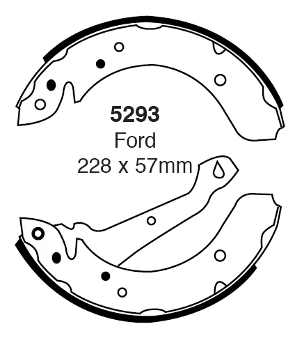 EBC Bremsbacken Hinterachse 5293 für Ford Granada 2 2.0 (77kw/ 105PS) Baujahr: 08/81-08/85 mit HSN TSN: 0928 573 EBC Brems...