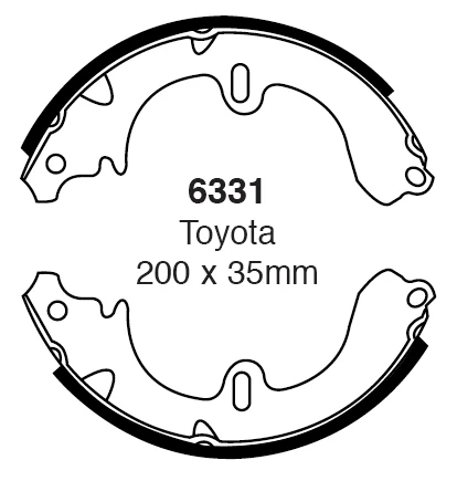 EBC Bremsbacken Hinterachse 6331 für Toyota Celica 4 1.6 GT (85kw/ 116PS) Baujahr: 08/87-08/89 mit HSN TSN: 7104 487 EBC B...