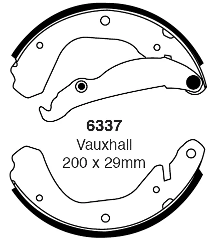 EBC Bremsbacken Hinterachse 6337 für Opel Corsa 1.6 GSI (72kw/ 98PS) Baujahr: 09/89-03/93 mit HSN TSN: 7526 318 EBC Bremsen24