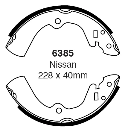 EBC Bremsbacken Hinterachse 6385 für Nissan Sunny 3 1.6i (66kw/ 90PS) Baujahr: 06/91-03/00 mit HSN TSN: 7105 485 EBC Brems...