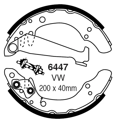 EBC Bremsbacken Hinterachse 6447 für VW Golf 3 1.8 Syncro (66kw/ 90PS) Baujahr: 01/93-08/97 mit HSN TSN: 0600 913 EBC Brem...