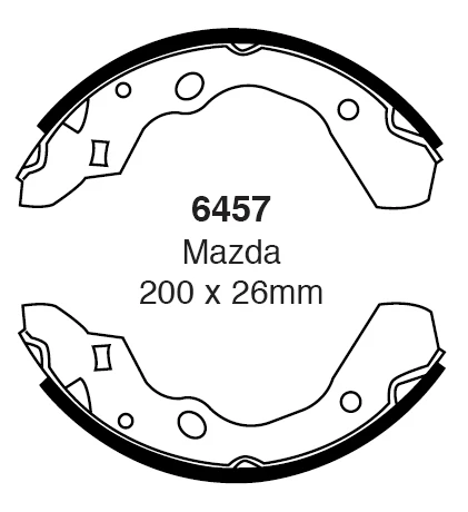 EBC Bremsbacken Hinterachse 6457 für Mazda 323 F (4) 45444 (62kw/ 84PS) Baujahr: 09/89-06/91 mit HSN TSN: 7118 402 EBC Bre...