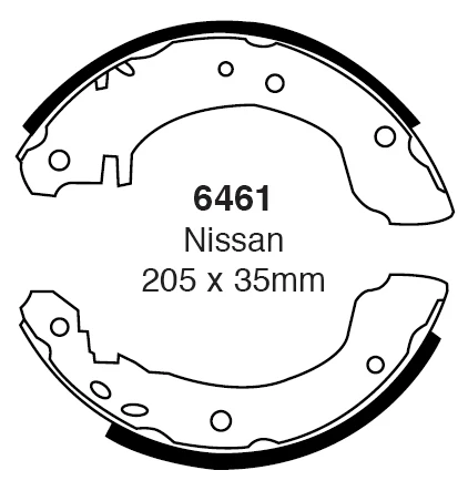 EBC Bremsbacken Hinterachse 6461 für Nissan Primera 1 2.0i (92kw/ 125PS) Baujahr: 01/95-06/96 mit HSN TSN: 2125 320 EBC Br...