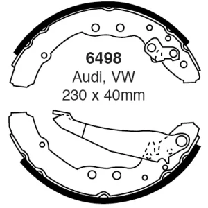 EBC Bremsbacken Hinterachse 6498 für VW Passat 3 45505 (55kw/ 75PS) Baujahr: 08/90-05/97 mit HSN TSN: 0600 838 EBC Bremsen24