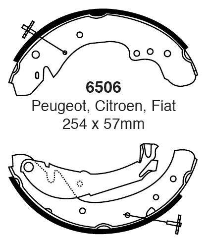 EBC Bremsbacken Hinterachse 6506 für Peugeot Boxer 2 2.8 HDi (107kw/ 146PS) Baujahr: 04/04- mit HSN TSN: 3003 499 EBC Brem...