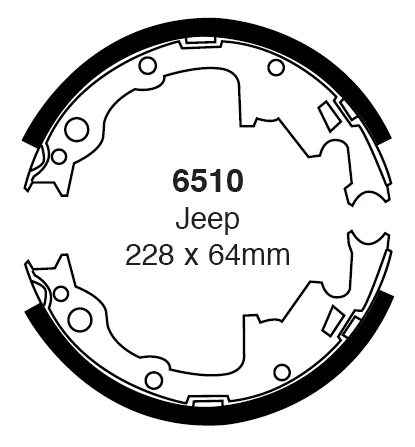 EBC Bremsbacken Hinterachse 6510 für Jeep Cherokee 1 2.1 D 4x4 (59kw/ 80PS) Baujahr: 10/86-09/92 EBC Bremsen24
