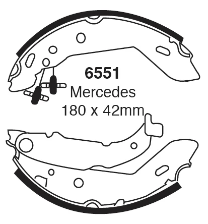 EBC Bremsbacken Hinterachse 6515 für Suzuki Swift 2 45444 (70kw/ 95PS) Baujahr: 11/89-12/91 mit HSN TSN: 7102 326 EBC Brem...