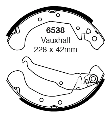 EBC Bremsbacken Hinterachse 6538 für Opel Rekord E 2.2 E (85kw/ 115PS) Baujahr: 11/84-08/86 mit HSN TSN: 0039 629 EBC Brem...
