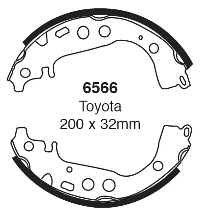 EBC Bremsbacken Hinterachse 6566 für Toyota Yaris 1 1.5 TS (77kw/ 105PS) Baujahr: 01/03-09/05 mit HSN TSN: 5048 069 EBC Br...
