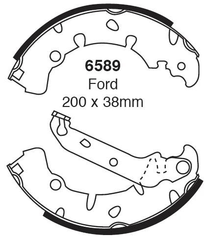 EBC Bremsbacken Hinterachse 6589 für Ford Fiesta 5 45352 (51kw/ 69PS) Baujahr: 11/01- mit HSN TSN: 8566 517 EBC Bremsen24