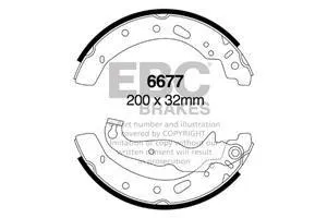 EBC Bremsbacken Hinterachse 6677 für Mazda 2 1.3 MZR (62kw/ 84PS) Baujahr: 2010/01-2015/06 mit HSN TSN: 7118 ADU EBC Brems...