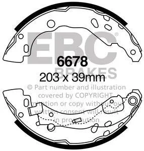 EBC Bremsbacken Hinterachse 6678 für Citroën C3 1.6 16V HDi (66kw/ 90PS) Baujahr: 10/05- mit HSN TSN: 3001 AFJ EBC Bremsen24