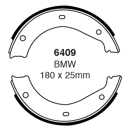 EBC Handbremsbacken 6409 für BMW Z8 45539 (294kw/ 400PS) Baujahr: 06/00-06/03 mit HSN TSN: 0005 674 EBC Bremsen24