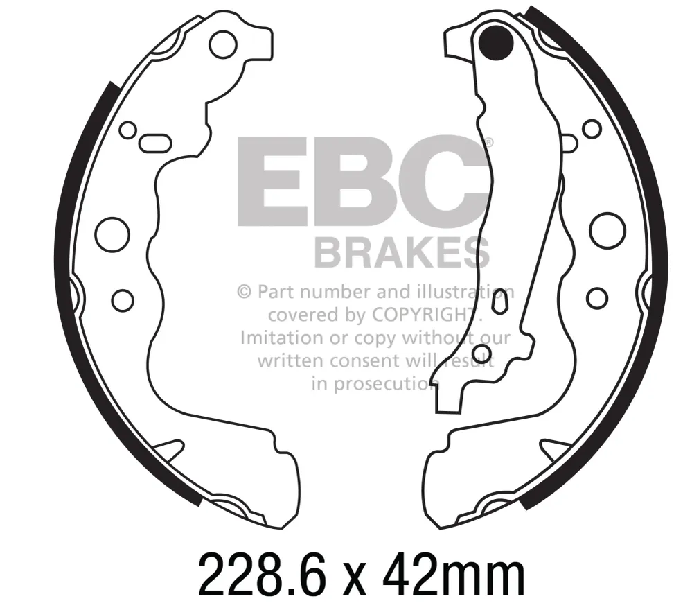EBC Handbremsbacken 6699 für Renault Kangoo / Grand Kangoo 1.5 dCi (KW0C, KW0F) (76kw/ 103PS) Baujahr: 02/08- mit HSN TSN:...
