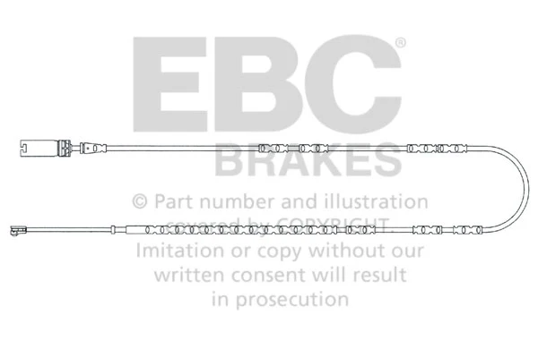 EBC Verschleisswarnkontakte Hinterachse EFA137 für BMW 3 320 d (120kw/ 163PS) Baujahr: 01/08-12/13 mit HSN TSN: 0005 AKZ E...