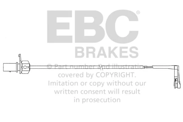EBC Verschleisswarnkontakte Hinterachse EFA156 für Audi A7 Sportback 2.8 FSI quattro (150kw/ 204PS) Baujahr: 10/10-03/15 m...