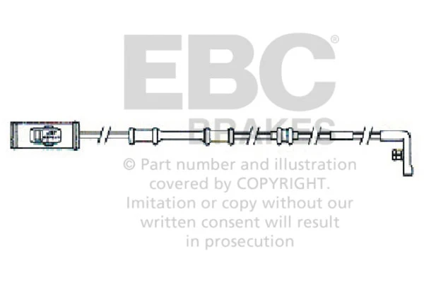 EBC Verschleisswarnkontakte Vorderachse EFA113 für Opel Vectra 1.8 S (65kw/ 88PS) Baujahr: 09/88-07/89 mit HSN TSN: 0039 7...